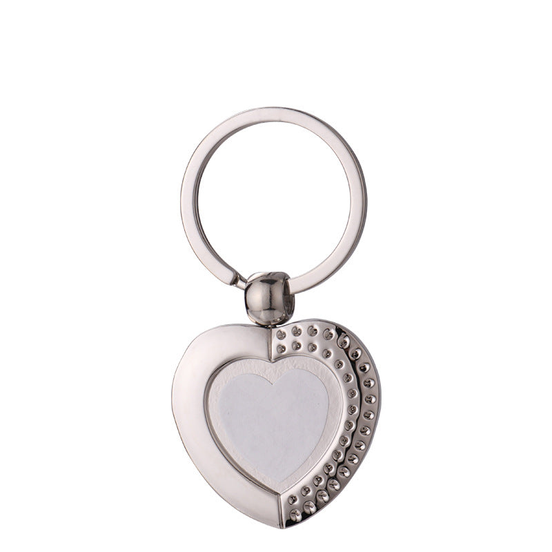 Wholesale 2023 Heat Transfer Double Sided Turn Blank Round Corner Square Single Plate Metal Keychain